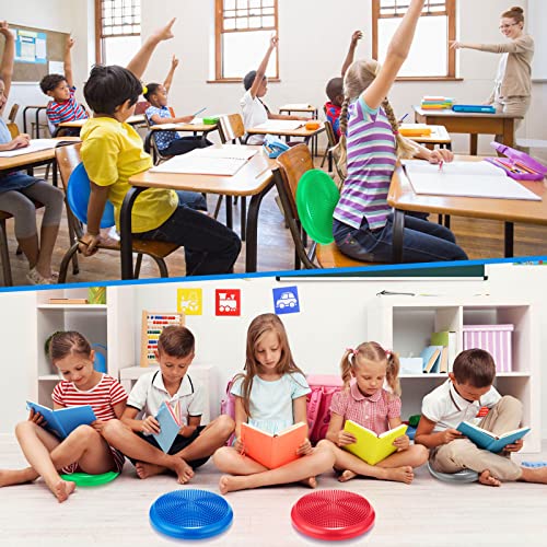 Jerify 4 Pcs Wiggle Seat Flexible Inflated Wobble Cushion Stability Balance Pad Balance Disc Sensory Seat for Men Women Fitness Physical Exercise Improving Posture Home Office - color: Colorful