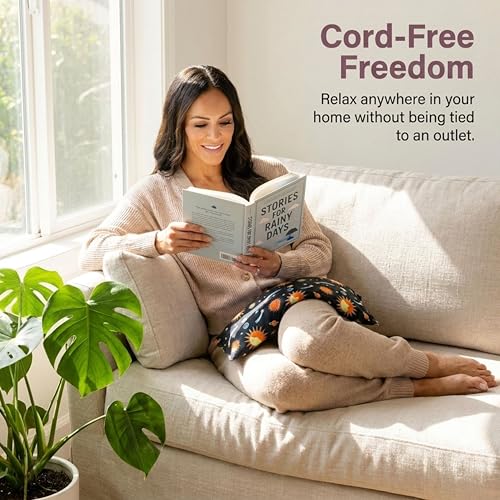 Nature's Approach Basic Herb Pack Heating Pad, Black | 12-herb aromatherapy rice & flaxseed fill for hot or cold therapy on neck, back, shoulders & more - style: Celestial Black