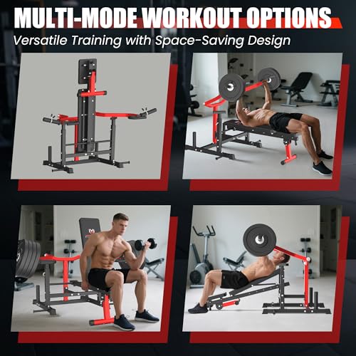 Chest Press Machine – Converging Motion for Home Gym, Adjustable Flat/Incline Bench with Dual Band Pegs, Versatile for Chest & AB Workouts - color: Black