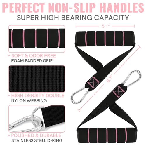 Aihoye Resistance Bands for Working Out, Exercise Bands with Handles, Stretch Bands for Exercise, Workout Bands with Door Anchors for Physical Therapy & Strength Training - color: 10-100LB Set (12Pcs) Makaron