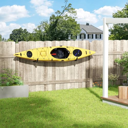 niffgaff Heavy Duty Garage Storage Hooks - 120 LB Capacity Wall Mounted Rack for Kayaks, Ladders, and Bikes - color: Black 2 pack