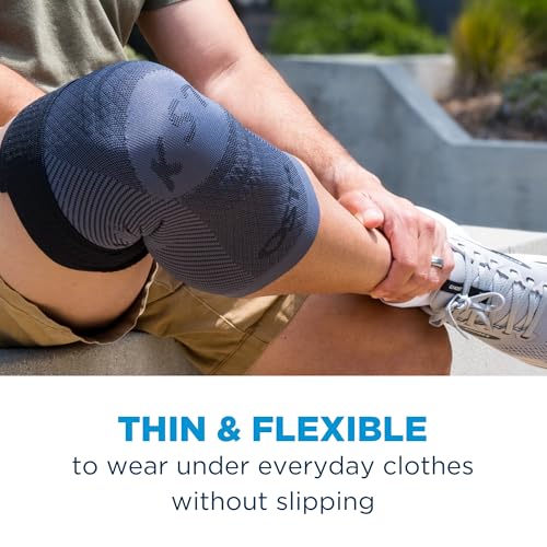 OrthoSleeve KS7+ Adjustable Knee Sleeve for Knee Pain Relief, Running, Tendonitis, Arthritis & Swelling | Medical Grade Compression with Adjustable Strap - size: Medium