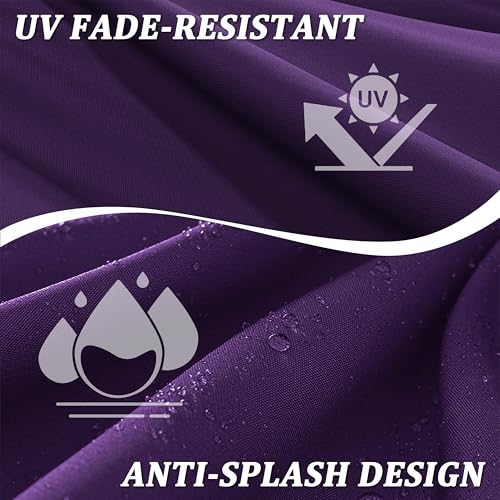 Premium Outdoor Bench Cushions for Patio Furniture 3.5inches Memory Foam Bench Cushion Waterproof Fade Resistant Porch Swing Cushions with Straps 36×18 Inch Purple - color: Purple, size: 36'' x 18'' x 3.5''