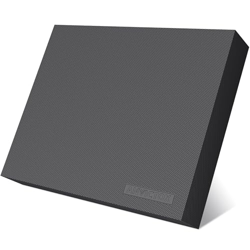 Balance Pad 19.8 * 15.7 * 2.4",XL Balance Pad for Physical Therapy,Extra Large Foam Balance Board Stability Pad for Rehabilitation Core Training Stretching Mobility - color: Black-XL(19.8*15.7*2.4")