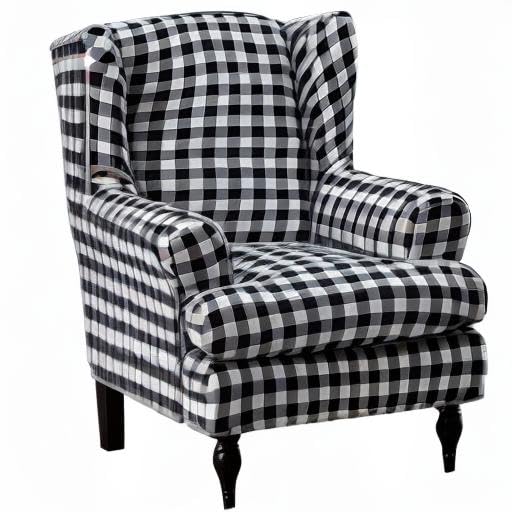 NILUOH Wingback Chair Slipcover 2 Pieces, Stretch Spandex Wingback Chair Covers Washable Slipcover for Wingback Armchairs Non-Slip Furniture Protector with Elastic Bottom for Living Room - color: 14