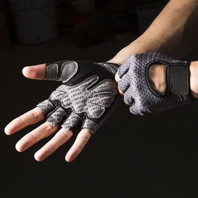 KEYDUACU Workout Gloves,Weight Lifting Fingerless Gym Exercise Gloves,Men's and Women's Anti-calluses Must-Have Fitness Gloves, Lightweight and Breathable - color: black, size: Medium