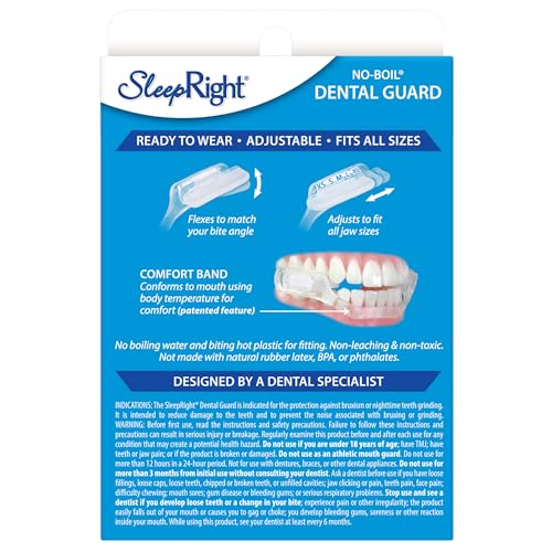 SleepRight Select-Comfort Night Guard for Teeth Grinding & Bruxism | Protects teeth from nighttime grinding and clenching. No boil custom fit design with secure comfort.
