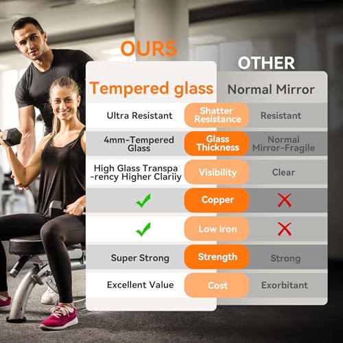 Hasipu 79" x 32" Full Length Floor Mirror on Wheels, White | Tempered glass, sturdy metal frame, smooth rolling casters, removable stand, ideal for gym, bedroom, dance studio & yoga. - color: White, size: 78.7"L x 31.4"W