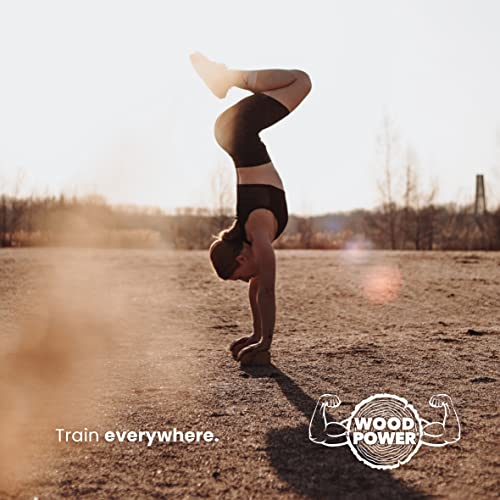 WOODPOWER BalanceBlocks - Handstand Blocks & Yoga Block in One - Bodyweight Training, Gymnastics, Acrobatics, Yoga, Yoga prop and accessory, Lightweight, Good for Travel, Premium European Quality (Pack of 2) - size: Flat Edition
