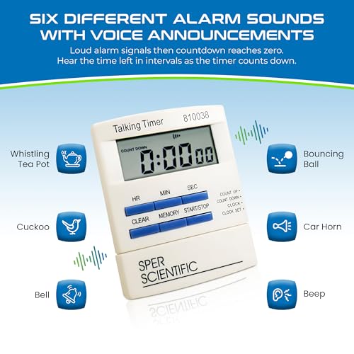 Sper Scientific Talking Lab Countdown Timer - size: 1 Pack