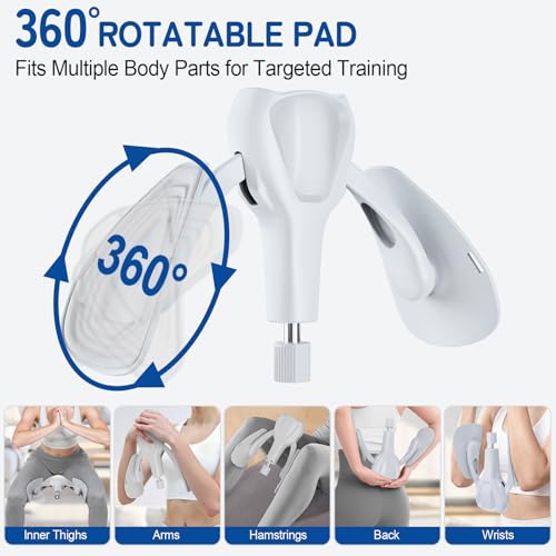 Pelvic Floor Exercise Devices 77 lb Adjustable Kegel Inner Thigh Exerciser and Hip Trainer Workout Equipment for Home Postpartum Recovery Women Men, with Band - color: Grey