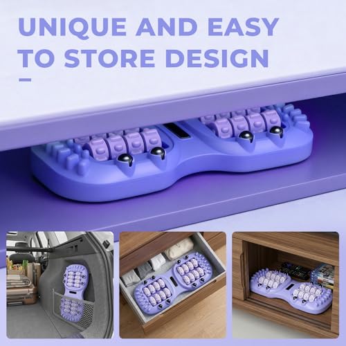 16 Wheel Foot Roller Massager, Ergonomic Feet Rolling Massager with 8 Magnetic Pressure Points for Circulation
