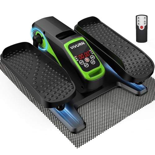 VIVURN-018 Under Desk Elliptical 12 Speed 5 Modes Mini Motorized Leg Exerciser While Sitting for Seniors As Seen on TV with Non-Slip Mat Quiet & Portable Electric Pedal Exerciser for Home and Office - color: Green
