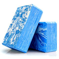 2-Pack Yoga Blocks, High-Density 9"x6"x3" Yoga Brick Foam Blocks Non-Slip EVA Foam Block Yoga Props Accessories for Yoga Pilates Stretching and Meditation - color: Camo Blue