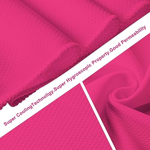 Honoson Cooling Towel Bulk - Neck & Face Cool Chilly Towels Microfiber Breathable Sport Sweat Rag for Gym, Yoga, Travel, Camping, Running, Outdoor - color: Fluorescent Pink, size: 32"x12"