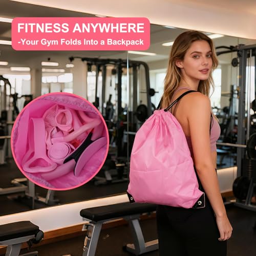 Pilates Equipment Set for Home Workouts, 4-in-1 Pilates Ring, Resistance Bands, Mini Exercise Ball & Fitness Strap, Full-Body Toning Kit for Beginners to Advanced, Core Strength & Flexibility Training
