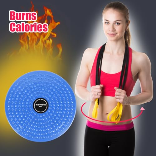 H H&J HUAJIAN Waist Whisper Disc,Body Twister Waist Twister Body Shaping Rotating Board for Women's Twisting Sports Equipment Aerobic Exercise Foot Massage - color: Blue