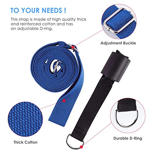 Leg Stretcher, Door Flexibility & Stretching Leg Strap - Great for Ballet Cheer Dance Gymnastics or Any Sport Leg Stretcher Door Flexibility Trainer Premium Stretching Equipment - color: Dark Blue