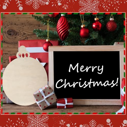 Anglechic 12 Pcs 12 Inch Christmas Ball Wood Cutouts DIY Wooden Christmas Ornaments for Crafts Unfinished Round Wooden Ornaments Natural Wood Circles for Crafts Centerpieces Holiday Decorations - color: blank color
