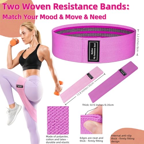 Women Glute Workout Equipment, Hip Thrust Belt for Weights, Booty Bands Exercise Bands Pilates Ball, Glute Workout at Home Pilates Exercise Equipment Kit for Home Gym Fitness Accessories - color: Pink-Beginner