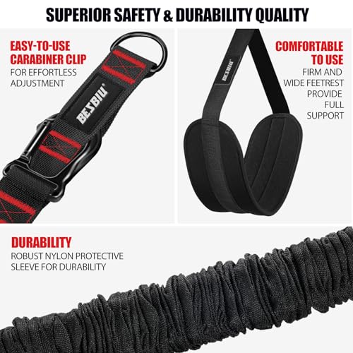 Pull Up Assistance Bands 260lbs, Heavy Pull Up Bands Resistance Bands for Pull Ups Working Out with Feet Rest, Pull Up Bar Bands Assistance Bands Strength Training Workout Equipment, Height Adjustable - color: Black