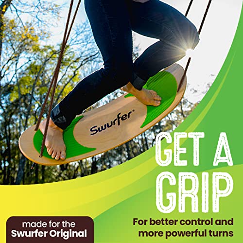 Swurfer SwurfGrip Traction Pads for Wooden Surf Swing – Comfortable Foam Grip Board Accessories, Heavy Duty Material - color: Green