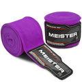Meister Adult 180" Semi-Elastic Hand Wraps for MMA & Boxing (Pair) - color: Purple