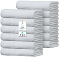 Commercial Bulk Pack of 12 Bath Towels – 100% Cotton Terry 24" x 48" – Ideal for Hotels, Salons, Gyms, Spas & Institutional Use – White - color: White, size: 24"x48" - PK 12