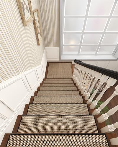 PADOOR Non Slip Stair-Treads Matching-Mat for Wooden Steps, Square Rubber Backing Non Slip Stair Landing Mat 30x30 inch - size: 30''x30'', style: Black