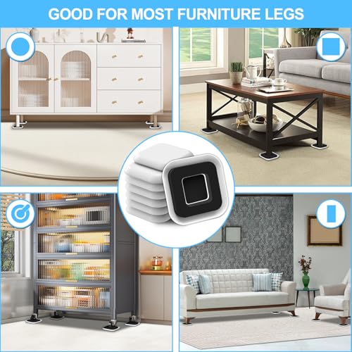 Upgrade Furniture Sliders with Groove - Furniture Sliders for Carpets | 8 PCS 4.3" Moving Pads - Furniture Moving Sliders for Easy Move Bed Couch Tables Cabinet Heavy Duty - Protect Carpets - size: 4.3in 8Pack