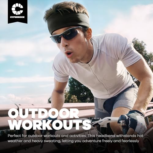 Sweat Band, 5 Pack Headband Moisture Wicking for Running Sports | Workout Sweatband, Unisex Fit, Non-Slip, Skin-Friendly, Multi-Use, Perfect for Exercise, Lightweight - color: Black+Green+White+Dark Blue+Dark Gray