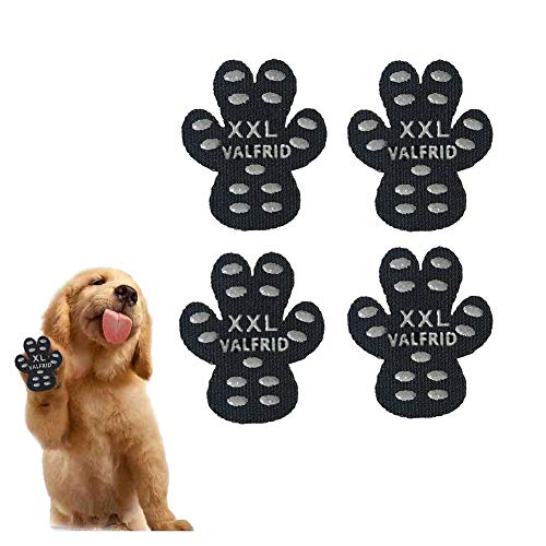 VALFRID Dog Paw Anti-Slip Grips to Keeps Dogs from Slipping On Hardwood Floors,Best for Summer Hot Pavement,Self Adhesive Resistant Dog Shoes Booties Socks Replacement XXL 24 Pieces - size: XXL (2.83" x2.52",61-80 lbs)