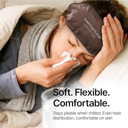 CastleFlexx Dual Hot & Cold Therapy Packs | Gel-Free, Flexible & Reusable for Neck, Shoulders, Joints & Muscles | Microwave & Freezer Safe | Ideal for Daily Relief - Earth - color: Earth