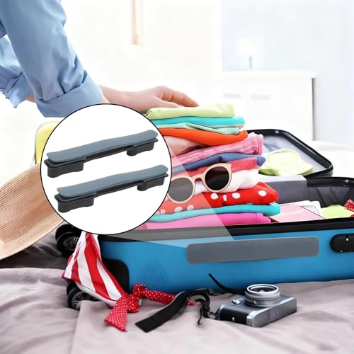 2Pcs Navy Blue Plastic Luggage Straps with Screws, Luggage Handle Replacement, Grip Carry Strap for Repair - color: Navy Blue