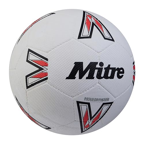 Mitre Recreation Soccer Ball - color: Super Dimple - White/Black/Red, size: 4