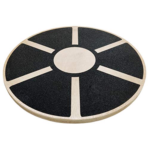 Fitvids Non-Slip Wooden Wobble Balance Board Core Trainer 15.55-inch Diameter with 360 Rotation for Stability Training, Multiple Colors