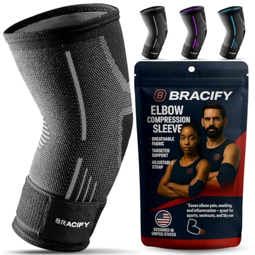 Tennis Elbow Brace for Women & Men, Fitness and Everyday Use (XXL) | Elbow Compression Sleeve for Tendonitis, Arthritis, Tennis Elbow & Golfers Elbow, Reduce Elbow Pain During Fitness Activity - color: Gray, size: XX-Large