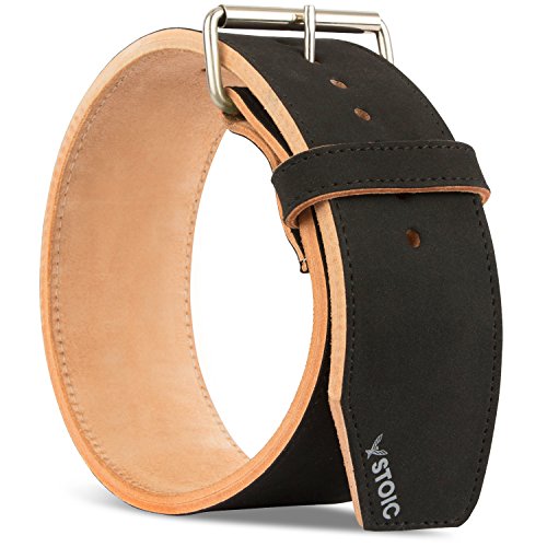 Stoic Weight Lifting Belt for Men & Women - size: X-Large 41-44" BELLY, style: 10MM Thick Single Prong