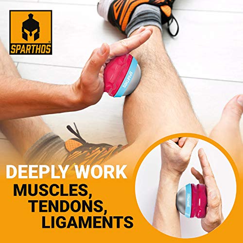 Sparthos Cold Massage Roller Ball - Fitness Cryosphere Massager - Cryo Cryocup Ice Massage Cups - for Muscle, Face, Body Muscles - Manual Polar Icing Cooling Balls - Freeze Tools (Wild Pink, 70mm) - color: Wild Pink, style: 70mm (Pack of 1)