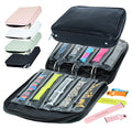 Skywin Watch Band Holder for Apple Watch Bands - An Apple Watch Band Case Organizer with a Band Capacity and Zippered Compartment Sleeves - color: Black