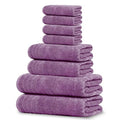 Tens Towels Pack of 8 Towels Set, 2 Extra Large Bath, 2 Hand, 4 Washcloths, 100% Cotton, Lighter Weight, Quicker to Dry, Super Absorbent, Perfect for Bathroom, Purple - color: Purple
