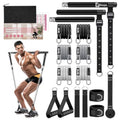 Bbtops Pilates Bar Kit with Resistance Bands,Pilates Bar with Stackable Bands Workout Equipment for Legs,Hip,Waist and Arm,Exercise Fitness Equipment for Women & Men Home Gym Yoga Pilates - color: Dark Black