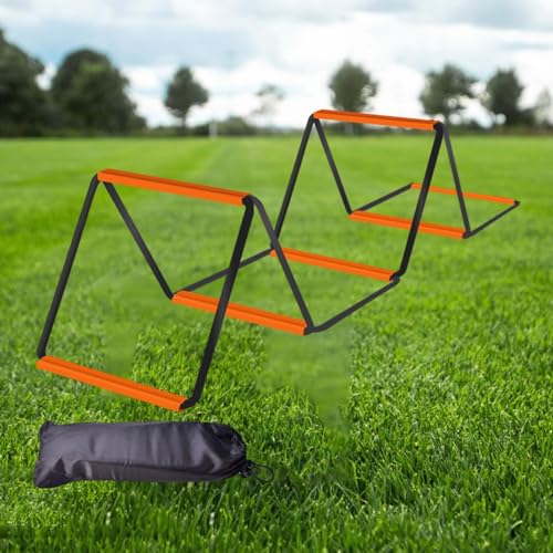 Menolana Agility Ladder Football Footwork Ladder Balance Foldable Agility Training Equipment Speed Ladder for Outdoor Sports Workout - size: 6 Grids With Bag