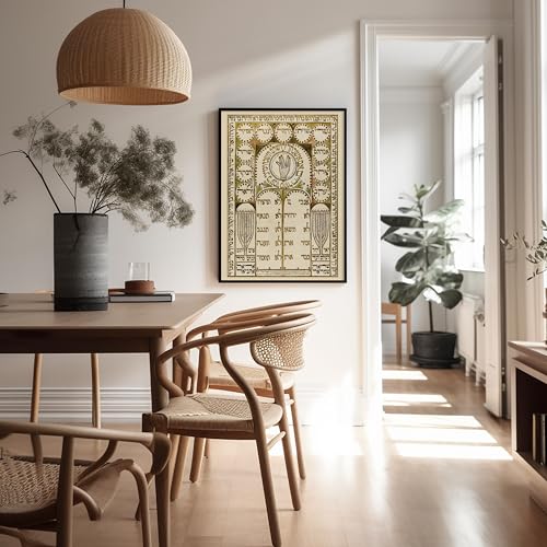Poster Master Vintage Antique Shiviti Plaque Poster - Retro Jewish Print - Hebrew Art - Spiritual Art - Gift for Men & Women - Wall Decor for Bedroom, Living Room or Dorm - 8x10 UNFRAMED Wall Art - color: Style-14, size: 8"L x 10"W