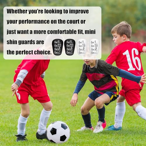 Miniature Shin Guards, PBT and EVA Material Soccer Shin Pads Mini Guards Soccer Black White Small Football Equipment for Teenagers Adults - color: White + black, size: 10*6cm