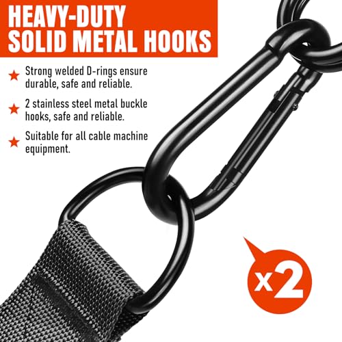 Heavy Duty Exercise Handles, Gym Cable Handles for Cable Machine Attachments, D Handle Cable Attachments, Handles for Resistance Bands, Workout Accessories, Fitness Equipment for Home Gym - color: Black Blue