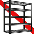 72H Storage Shelves Heavy Duty,2800 LBS Garage Storage Shelves,5-Tier Adjustable Metal Shelving,for Garage,Warehouse,Basement,Pantry,16"x35.5"x72" - size: 72" H x 36" W x 16.1" D