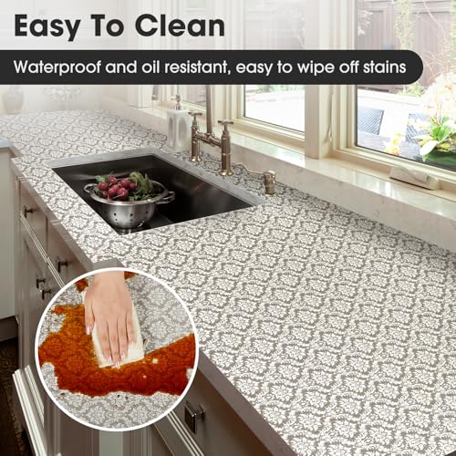 Drawer and Shelf Liner, Non-Slip Kitchen Cabinet Liners Non-Adhesive Thick Strong Grip Waterproof Washable Mats Protect Dresser Shelves Cupboard Bathroom Cabinets, Boho: Beige, 12 in X 10 FT - color: Boho: Beige, size: 11.8"W x 118"L