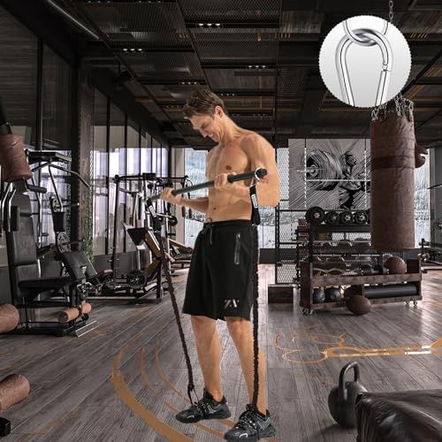 Resistance Band Bar, Portable 43 Inch Pilates Bar with Resistance Bands Home Gym Workouts Stick Squat Yoga Pilates Flexbands Kit for Full Body Shaping - color: 43 Inch Bar + 4PCS Resistance Bands