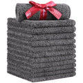 HOMEXCEL Microfiber Washcloths 12 Pack, Highly Absorbent and Soft Face Towel, Multi-Purpose Grey Wash Cloths for Bathroom, Hotel, Spa, Gym, and Kitchen, 12x12 Inch - color: Grey